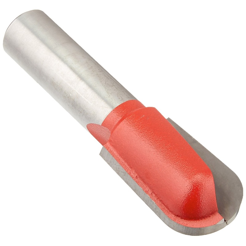Freud 18-122: 3/8" Radius Round Nose Bit with 1/2" shank, 2-13/16" overall length, Perma-shield Coating Red