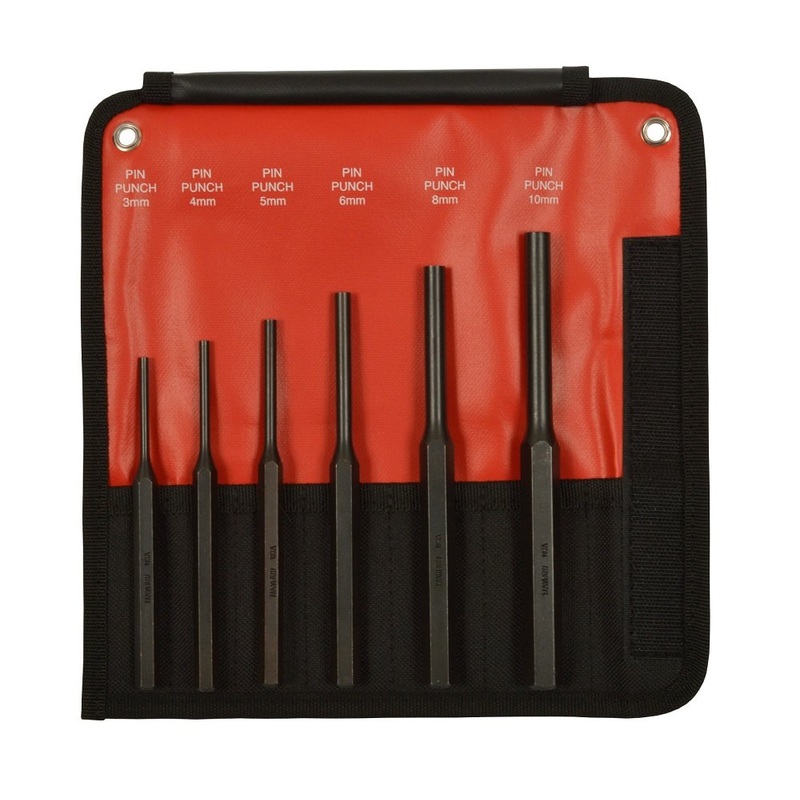 Mayhew 66251 Pin Punch Set, 6-Piece, Black Oxide Finish