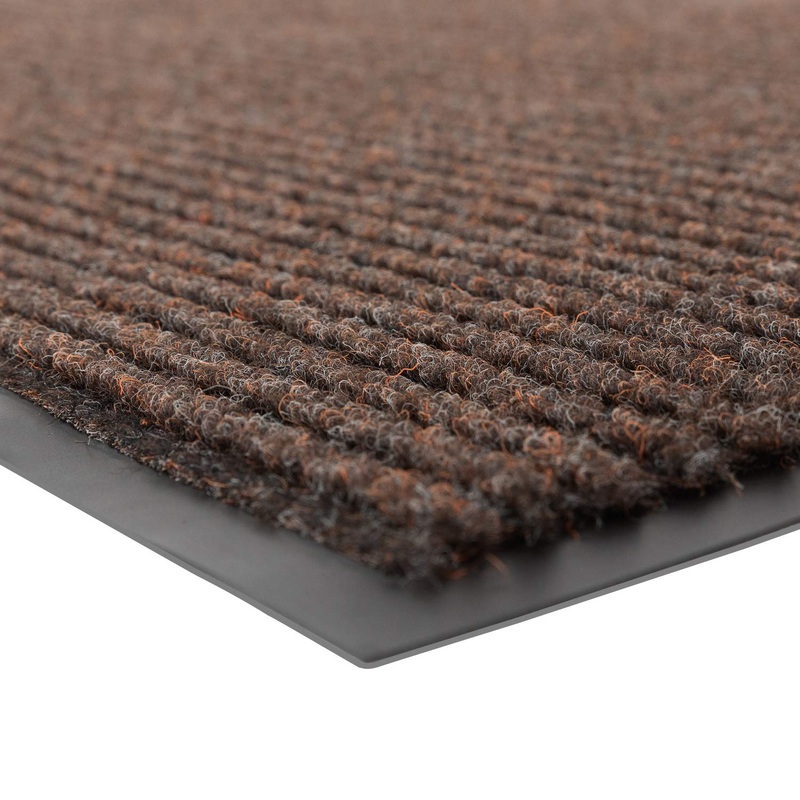 Notrax 109 Brush Step Carpeted Indoor/Outdoor Entrance Mat for Home or Office, 3' X 6', Absorbent Slip Resistant Heavy Duty Entry Mat, Brown, 109S0036BR