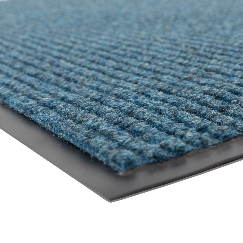 Notrax 109 Brush Step Carpeted Indoor/Outdoor Entrance Mat for Home or Office, 4' X 8', Absorbent Slip Resistant Heavy Duty Entry Mat, Slate Blue, 109S0048BU