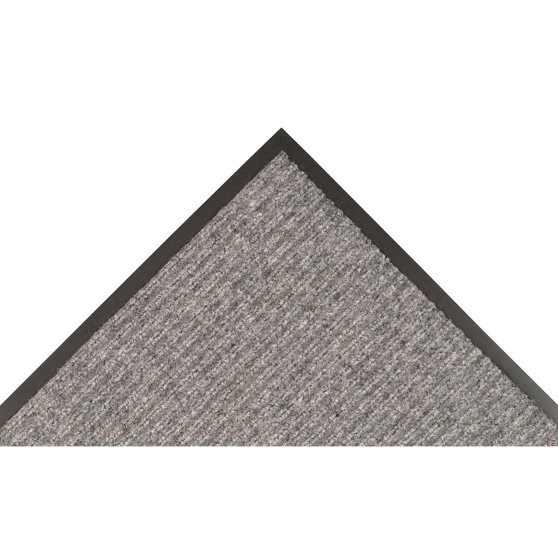 Notrax 117 Heritage Rib Carpeted Entrance Mat for Lobbies and Indoor Entranceways, 3' x 6', Absorbent Indoor Commercial Rug for Home or Office, Gray, 117S0036GY