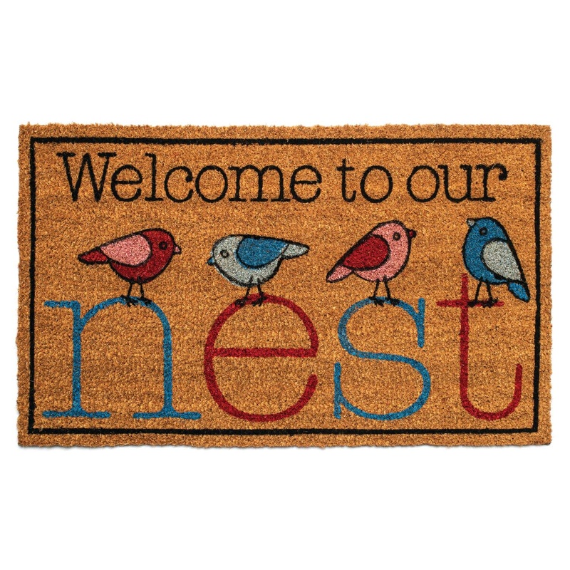 NoTrax, Welcome Nest, Vinyl-Backed Natural Coir Doormat, Entry Mat for Indoor or Outdoor Use, 18"x30", C12 (C12S1830NW)