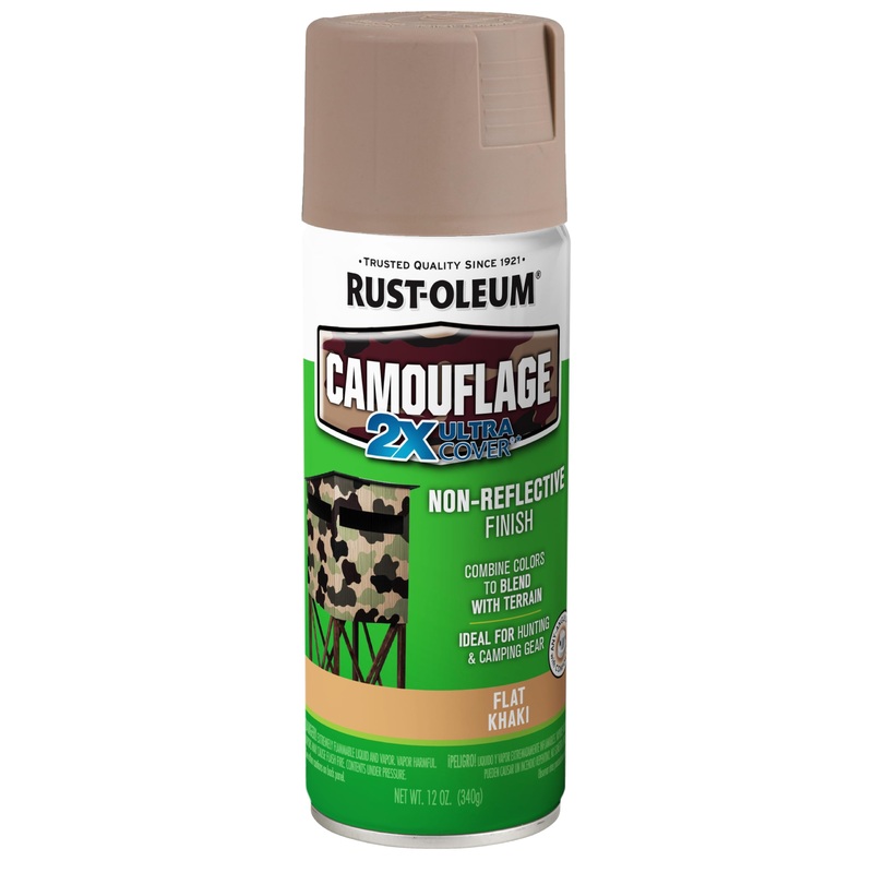 Rust-Oleum 279177 Camouflage 2X Ultra Cover Spray Paint, 12 oz, Khaki