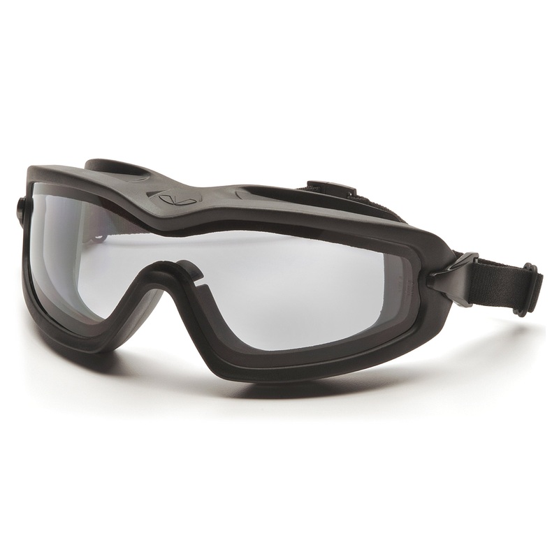 [ USED ]Pyramex Safety Products GB6410SDT V2G Plus Safety Glasses, Clear Anti-Fog Dual Lens with Black Strap, Clear