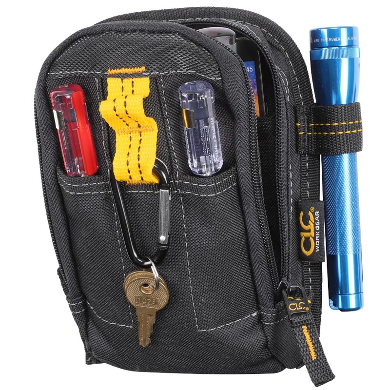CLC Custom Leathercraft 1504 Multi-Purpose Carry-All Tool Pouch, 9-Pocket,Black,Small