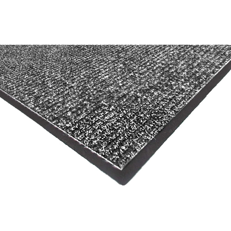 NoTrax 117 Heritage Rib Carpeted Entrance Mat for Lobbies and Indoor Entranceways, 4' x 8', Absorbent Indoor Commercial Rug for Home or Office, Gray, 117S0048GY