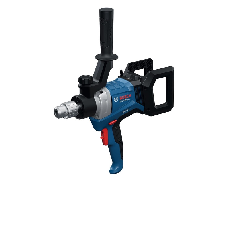 BOSCH GRW18V-120N 18V Brushless Mud Mixer -  In. Chuck, 650 RPM, Variable Speed, Soft Start, KickBack Control, Ergonomic Handle for Heavy Mortars, Epoxies & Paints