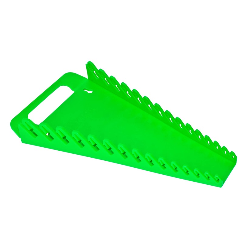 ERNST 5056 Gripper Wrench Organizer, 15 Tool, Green