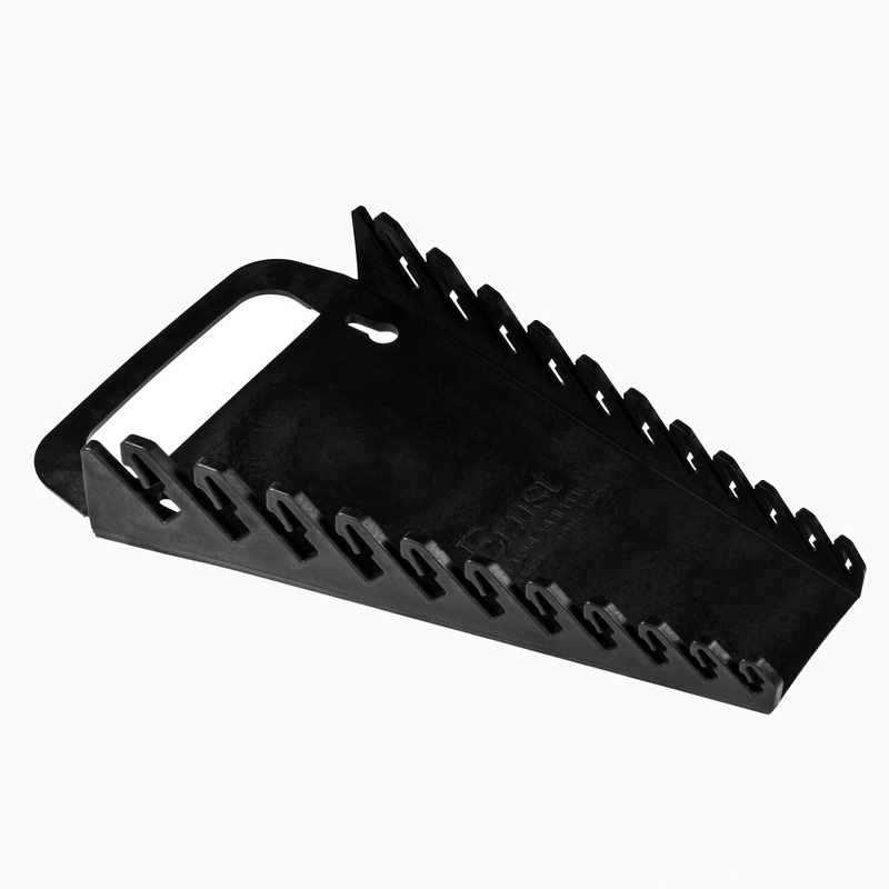 Ernst Manufacturing 11-Wrench Gripper Portable Wrench Organizer - Durable Flexible Grip, Fits 1/4" to 7/8" & 6-16 mm, Black (Model 5087)