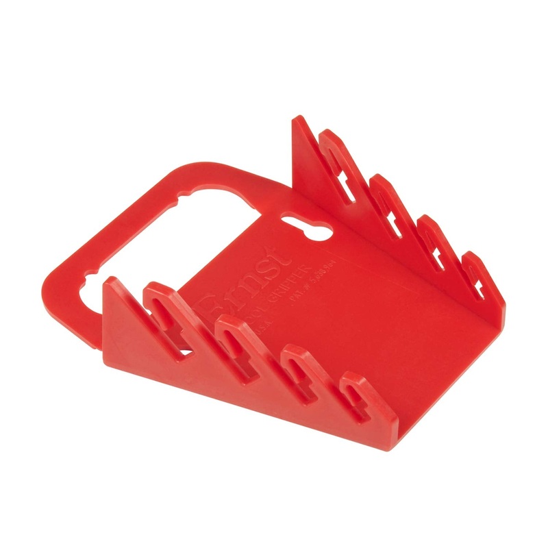 Ernst Manufacturing 5040-Red Gripper Wrench Organizer, Holds 4 Wrenches, Red