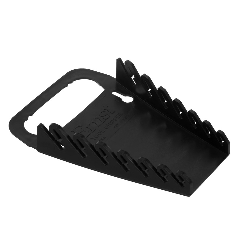 Ernst Manufacturing 5081 7-Wrench Gripper Portable Wrench Organization - Sturdy Flexible Design, Fits 1/4" to 5/8" & 6-12 mm, Black