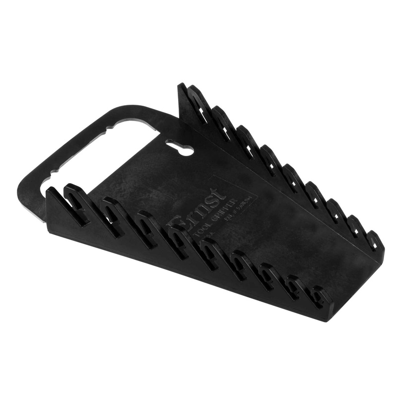 Ernst Manufacturing 5085 9-Wrench Gripper Portable Wrench Organization - Sturdy Flexible Design, Fits 1/4" to 3/4" & 6-15 mm, Black