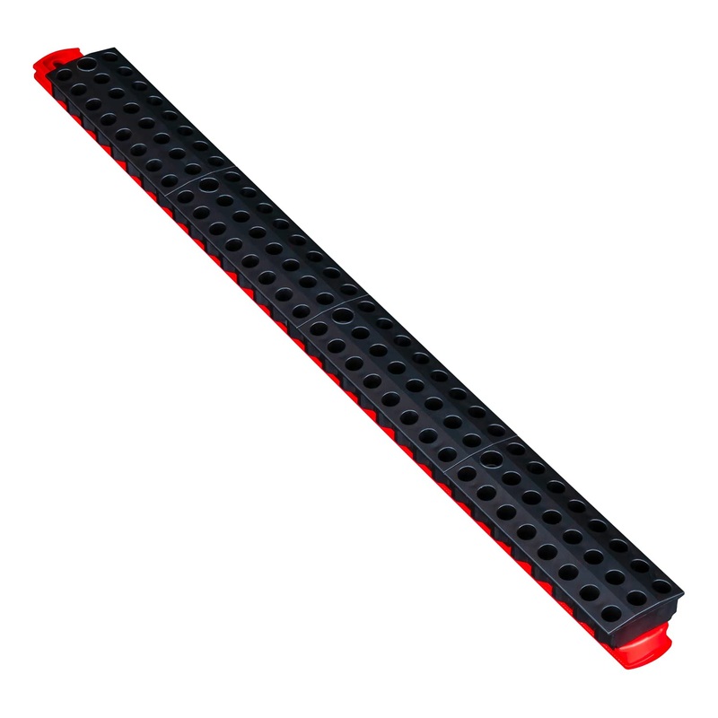Ernst Manufacturing 96 Tool Magnetic Bit Bar, 1/4" Hex Bit Holder - Red/Black