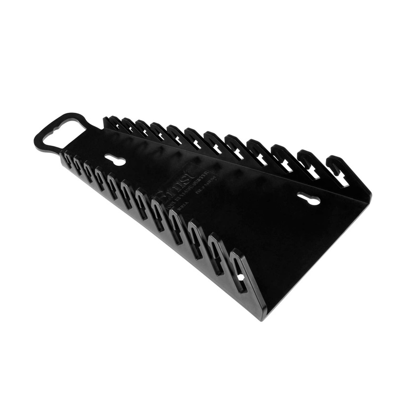 Ernst Manufacturing Gripper Reverse Wrench Organizer, 12 Tool, Black