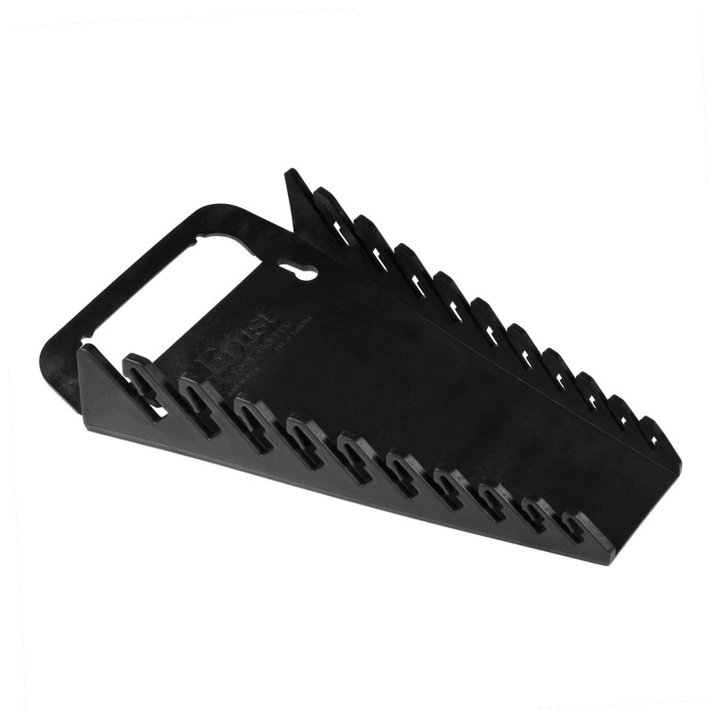 Ernst Manufacturing Gripper Wrench Organizer, 10 Tool, Black