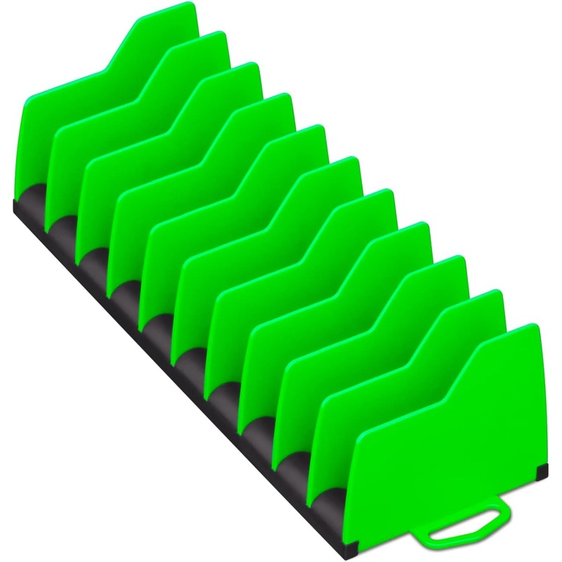 Ernst Manufacturing Plier Pro Premium No-Slip Plier Organizer: Toolbox Organization Solution in Vibrant Green for Pliers, Cutters, Slip Joint Pliers - Made in USA