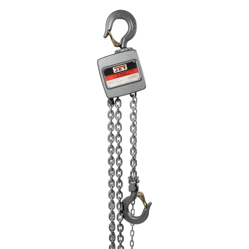 JET 1-Ton Aluminum Hand Chain Hoist, 20' Lift (AL100-100-20)