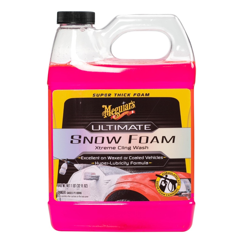 Meguiar's Ultimate Snow Foam Wash, Foaming Car Wash Formulated for Foam Cannons & Foam Guns, 32oz