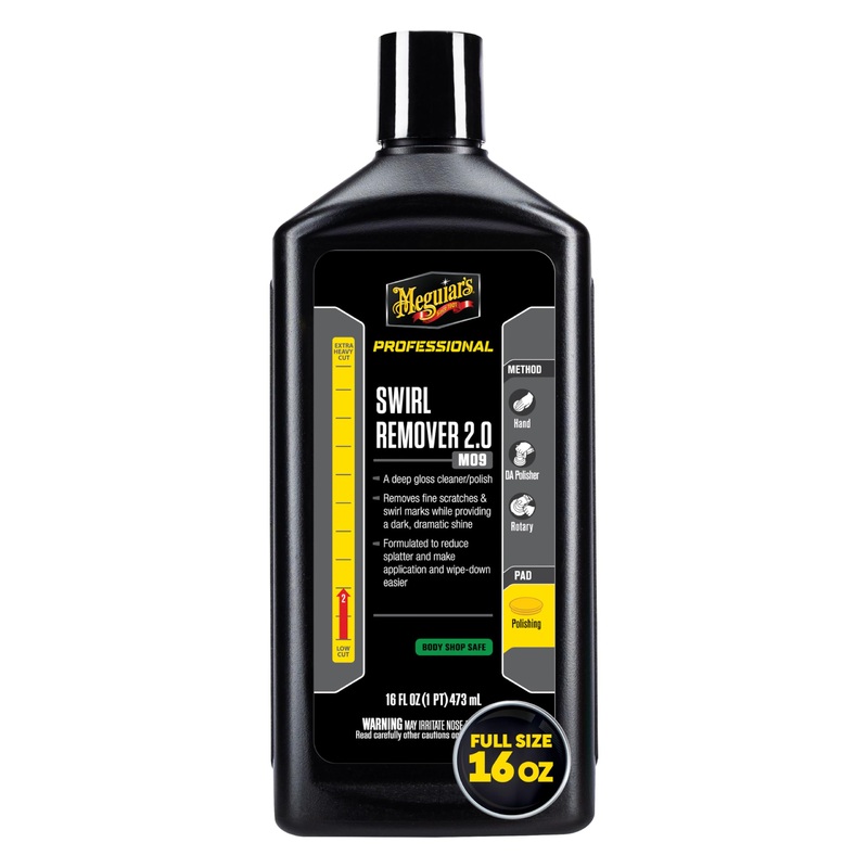 Meguiars Professional Swirl Remover M0916  Remove Swirls & Scratches and Restore Shine & Gloss, Professional Results by Hand or Machine  16 Oz