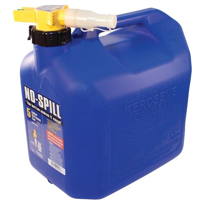 No-Spill 1456 5-Gallon Poly Kerosene Can (CARB & EPA Approved) , Blue