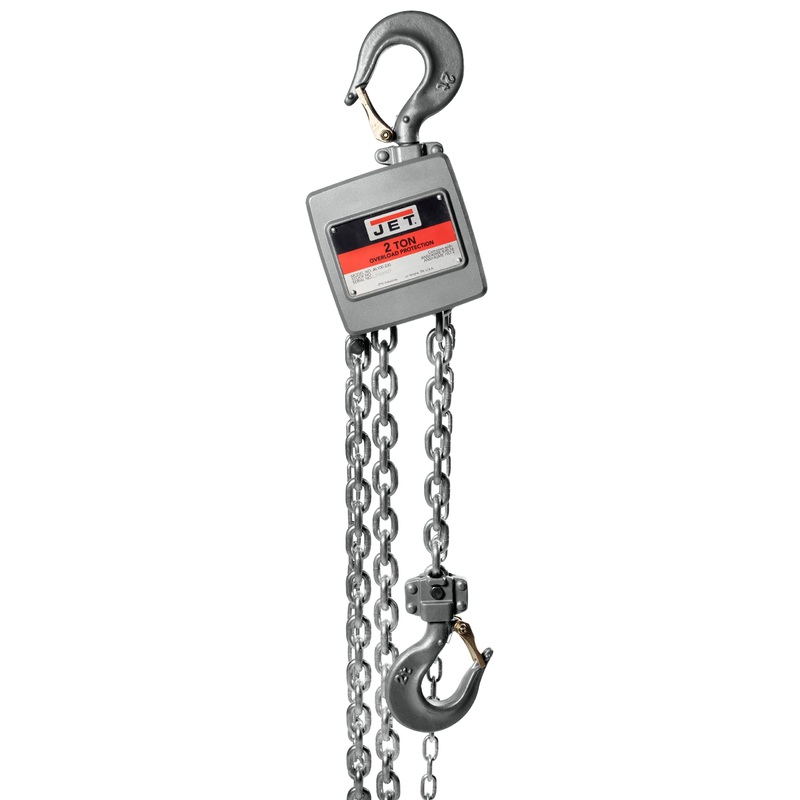 [ USED ]JET 2-Ton Aluminum Hand Chain Hoist, 10' Lift (AL100-200-10)