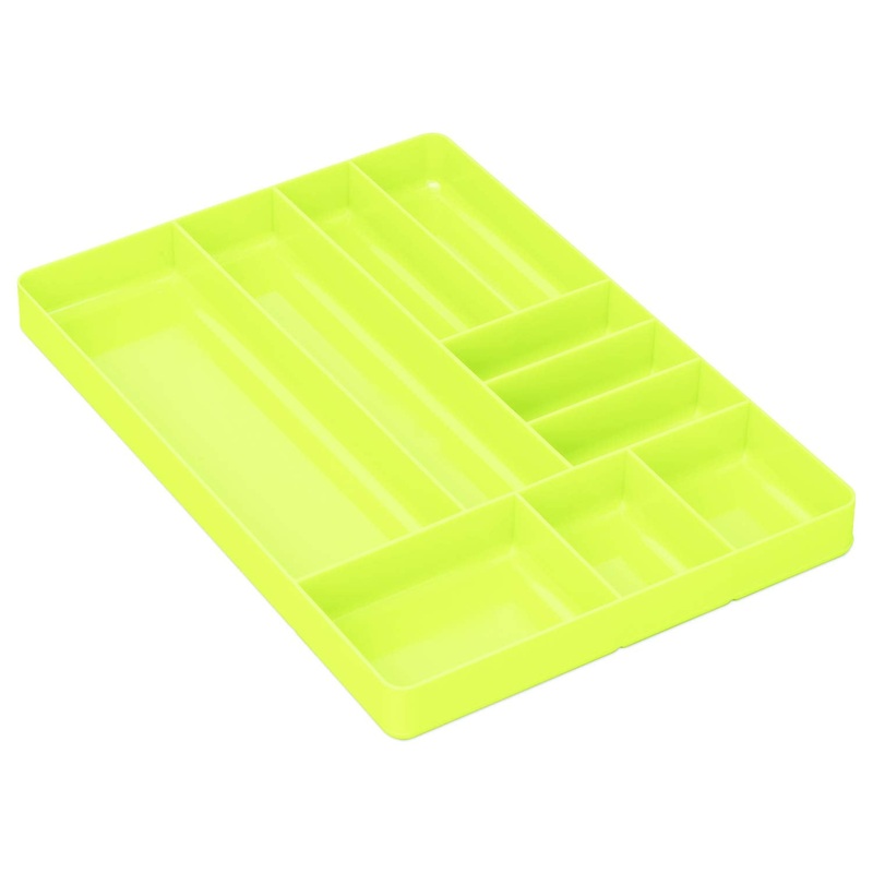 Ernst 10 Compartment Drawer Organizer: Heavy Duty Stackable Tray for Garage Tool Organization - Low-Profile Toolbox Storage - Bolts, Tools, Parts, Easy to Clean  High Visibility - Made in the USA