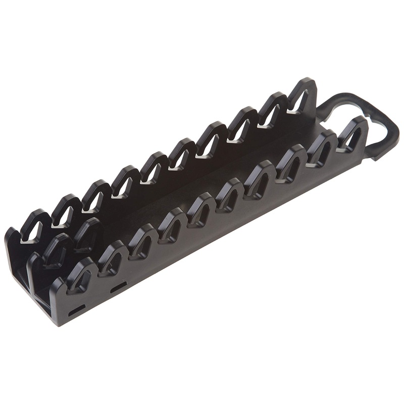 Ernst Manufacturing 10-Tool Screwdriver Gripper - Screwdriver Holder in Vibrant Black (Model 5311) for Portable or Pegboard Storage of Screwdriver Set