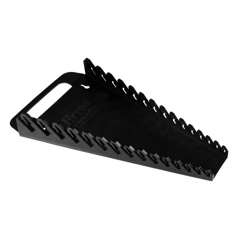 Ernst Manufacturing 5089 Wrench Gripper - Ergonomic Design, Holds 1/4" to 1 1/8" and 6 to 20 mm Wrenches, Portable 15 Tool Capacity, Black