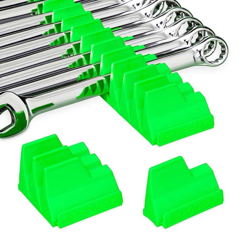 Ernst Manufacturing Wrench Pro - Modular Wrench Organizer for 40 Wrenches (Green) - Made in the USA