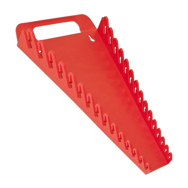 ERNST Wrench Gripper - Wrench Organizer, Wrench Holder for 15 Tools, Red