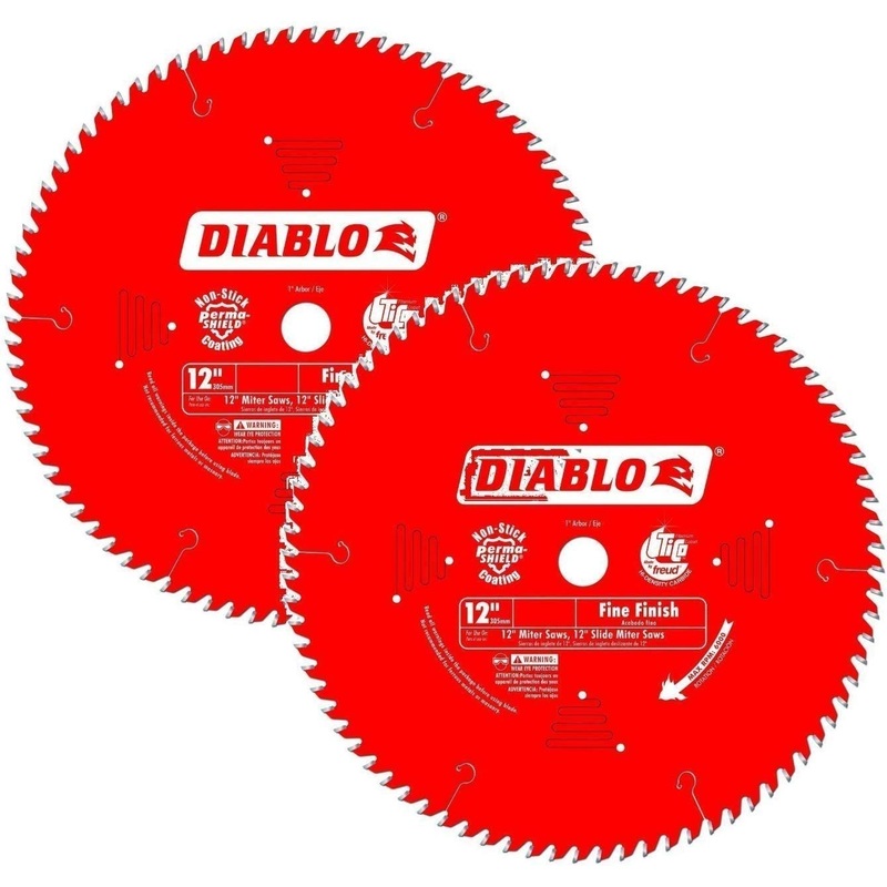 Freud D12100X 100 Tooth Diablo Ultra Fine Circular Saw Blade for Wood and Wood Composites, 12-Inch (2 PACK)