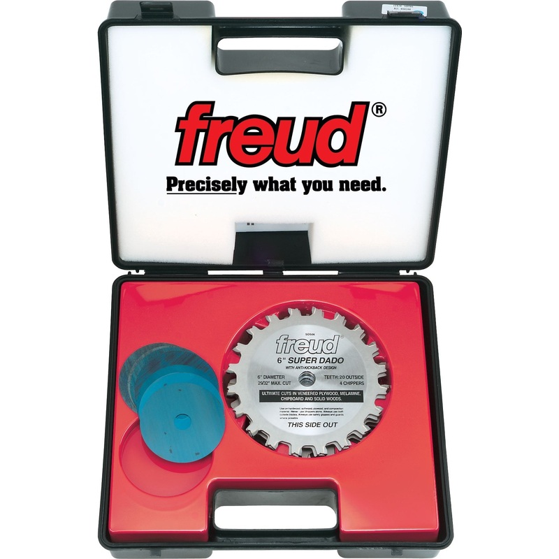 Freud Super Dado Sets with Premium Tico Hi-Density Carbide Crosscutting Blend for Maximum Performance - 10" Diameter, 32 Teeth, 1" Arbor - SD510