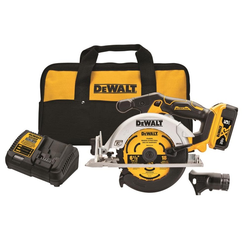 DeWALT 20V DCS565P1 MAX 6-1/2 In. Brushless Cordless Circular Saw Kit