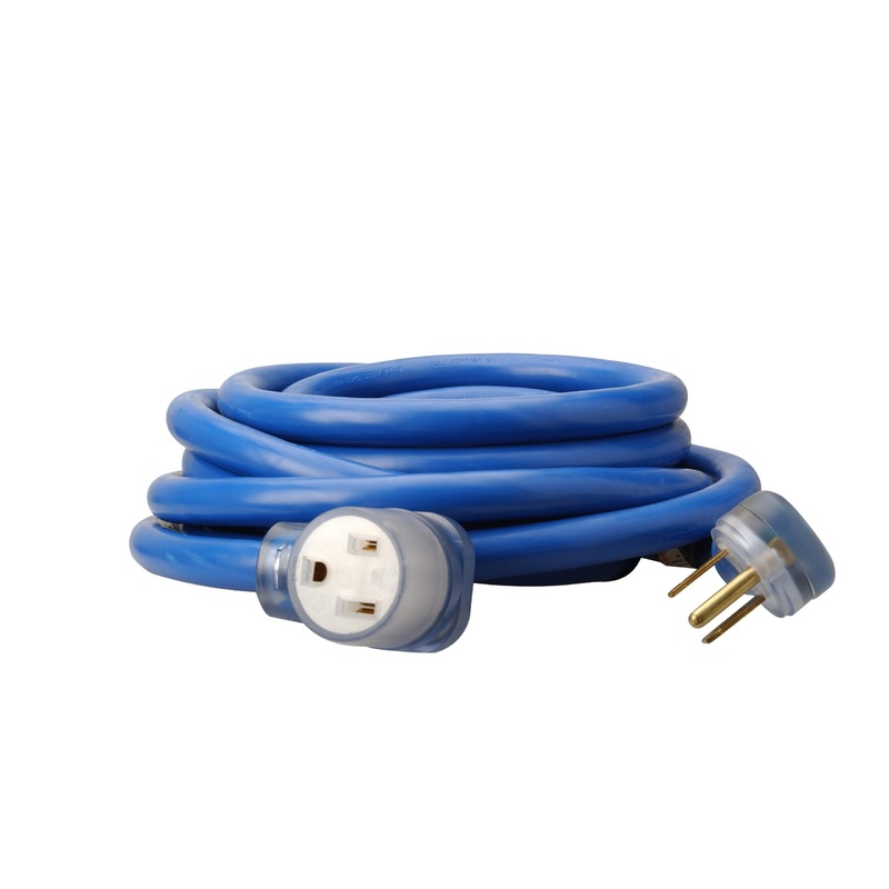 Southwire Extra Heavy Duty Extension Cord, 25Ft, 8 Gauge, 40 AMP, 250 Volt, Welding Cord, STW, Blue, 19178806