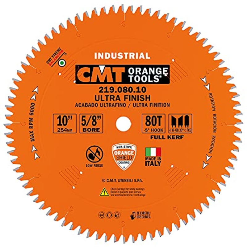 CMT 10 In x 80 x 5/8 In Industrial Sliding Compound Miter & Radial Blades