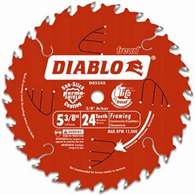 Diablo 5-3/8 in. x 24 Tooth Framing Trim Saw Blade