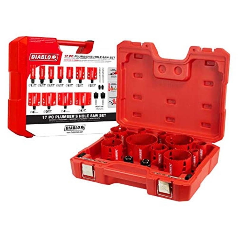Diablo Tools 17 pc Plumber's Bi-Metal Hole Saw Set