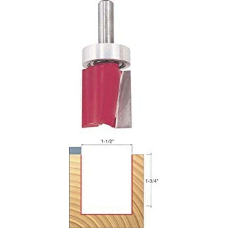 Freud 5/16-Inch X 1-Inch Top Bearing Flush Trim Bit 1/4-Inch Shank