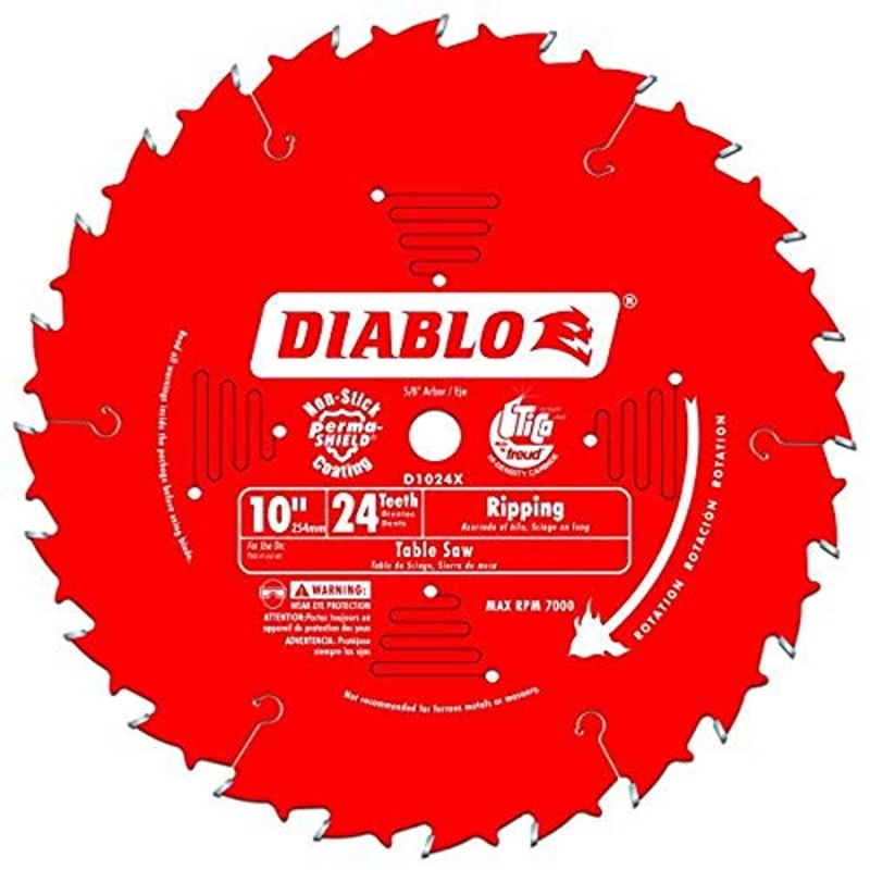 Freud Diablo 10" 24-Tooth ATB Ripping Saw Blade 5/8" Arbor