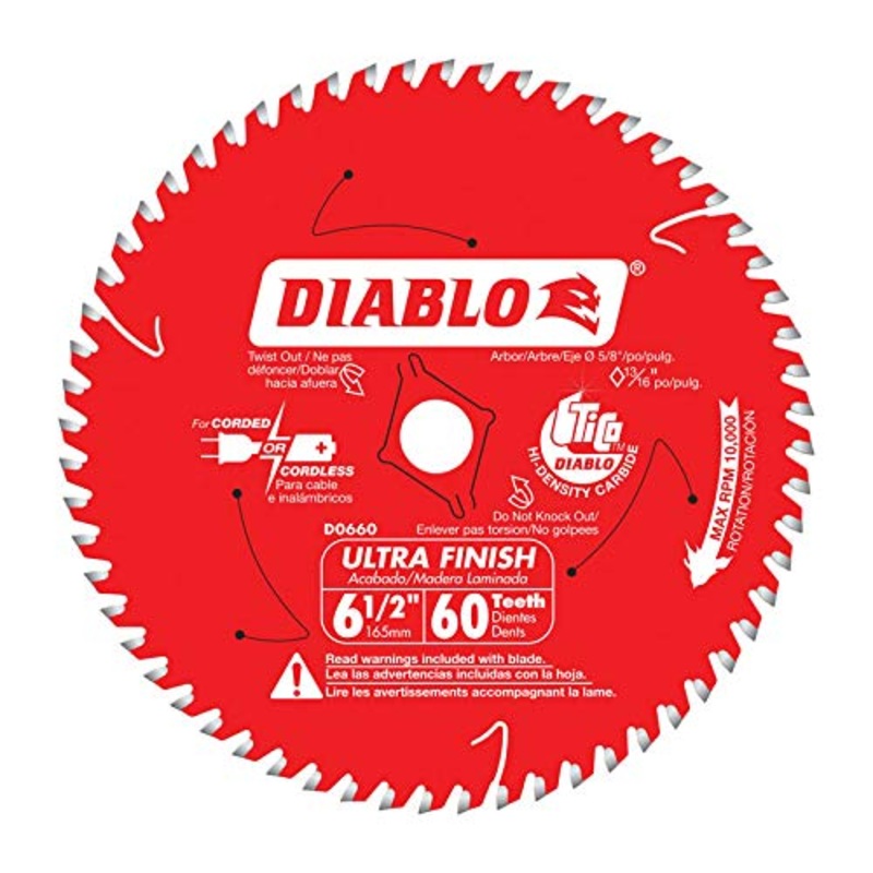 Freud Finish Circular Saw Blade, 6-1/2-In. x 60T (10 Pack)