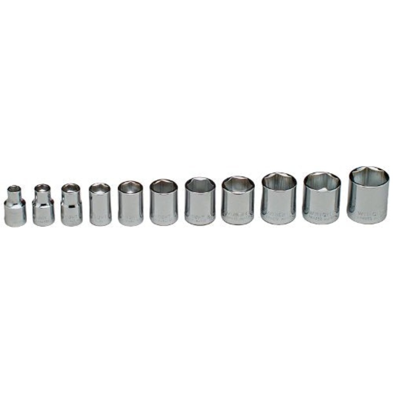 Wright 3/8' Drive 11-Piece 6 Point Standard Socket Set 1/4 - 7/8
