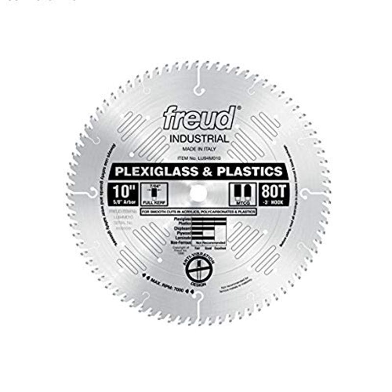 Freud Cutting Saw Blade for Plexiglass, Plastic, Laminate