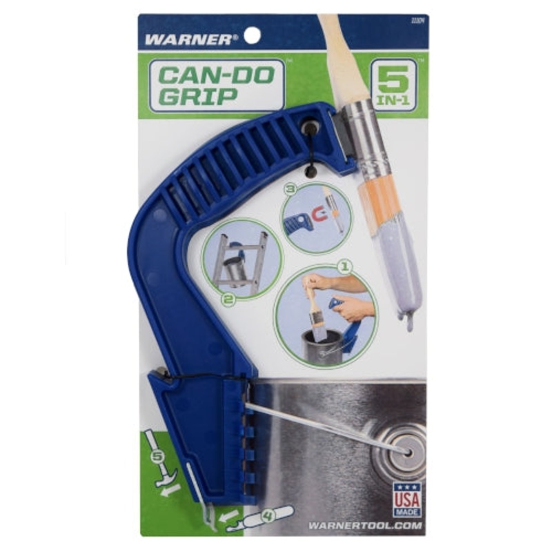 Warner Can-Do Grip 5-in-1 Paint Can Multi Tool Carrier, Opener, Hanger, Magnet and Hammer