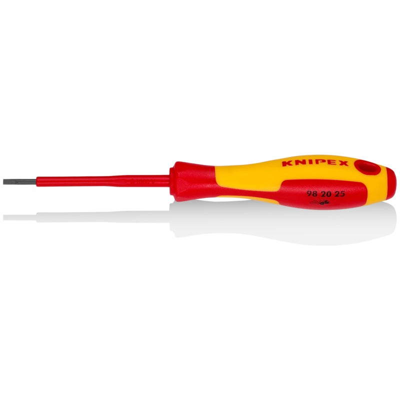 KNIPEX 3" Slotted Screwdriver, 1000V Insulated, 3/32" tip