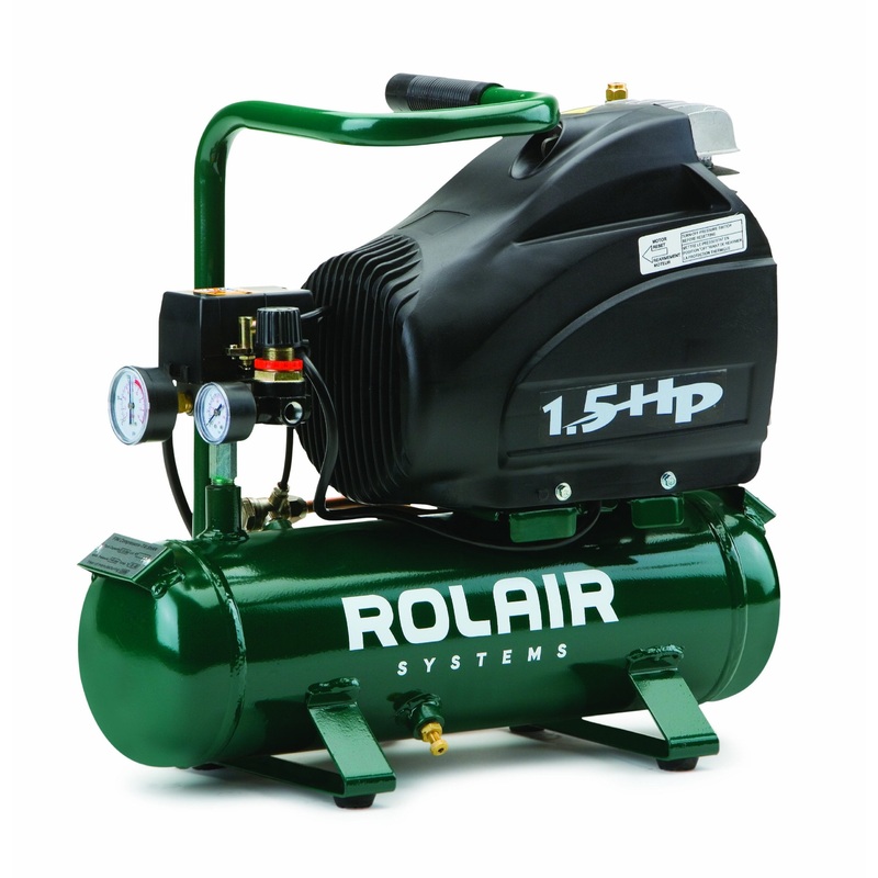 Rolair 1.5 HP Compressor with Overload Protection and Manual Reset