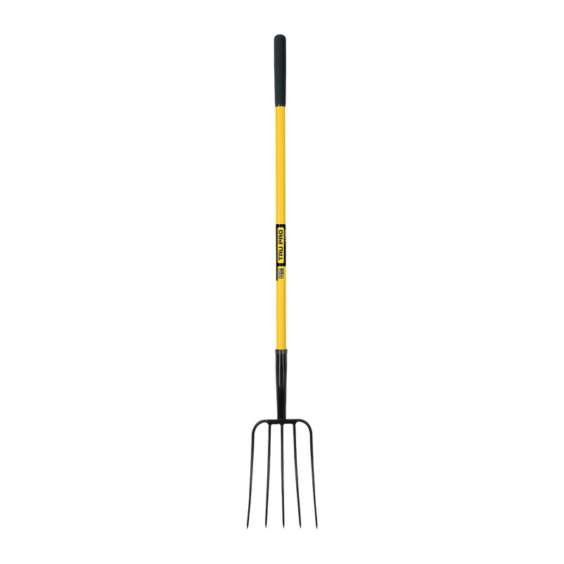 Truper Tools 30323 Pro-Manure 5-Tine Pitchfork with Non-Slip Grip Handle