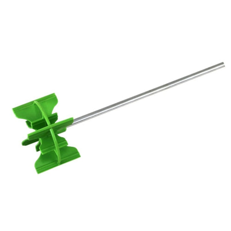 Warner 1-Gallon Plastic Paint Mixer, 9 1/2" Round Metal Shaft, Fits 3/8" Drill, 10", Multicolor