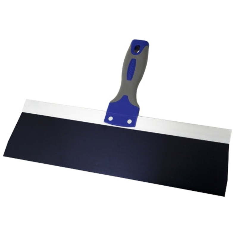 Warner 14" Pro-Grip Blue Steel Drywall Taping Knife, Soft Grip Handle