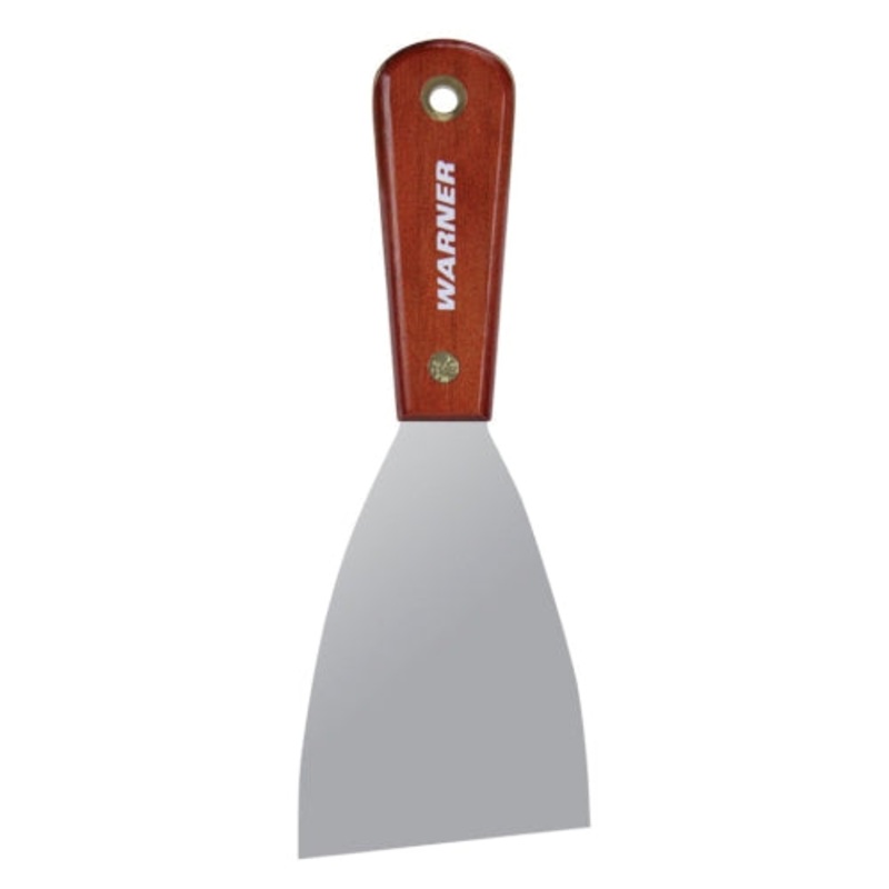 Warner 3" Flex Putty Knife, Carbon Steel, Rosewood Handle, Multicolor
