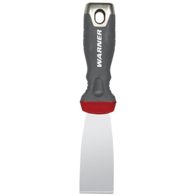 Warner Manufacturing 1-1/2" ProGrip Stiff Putty Knife, Stainless Steel with Hammer Cap